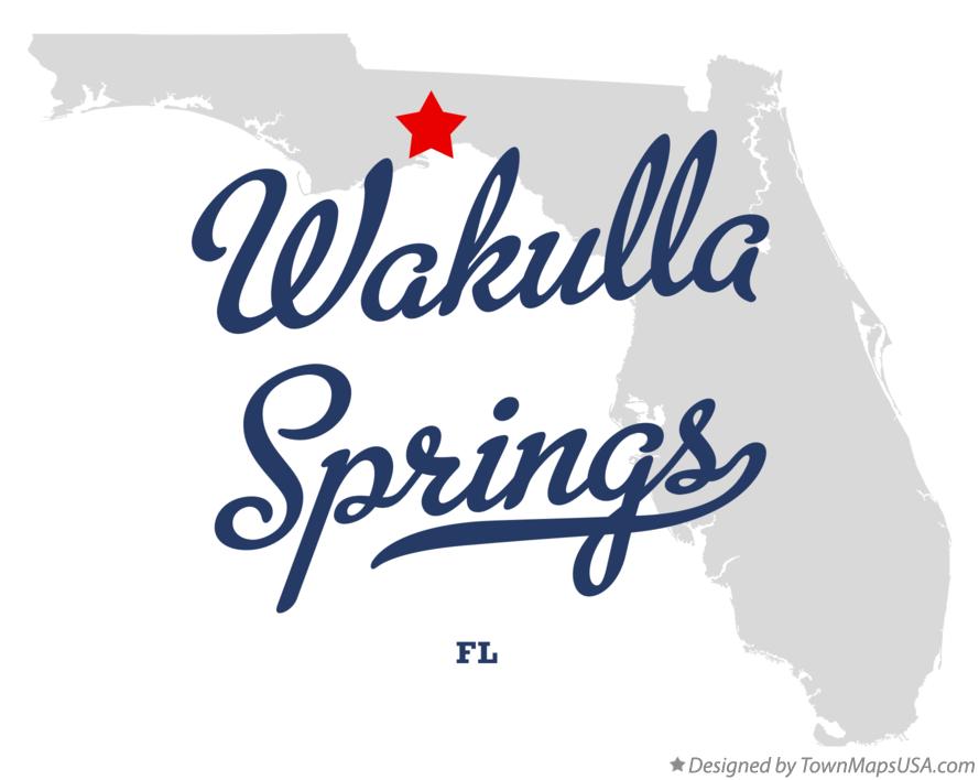 Map of Wakulla Springs Florida FL