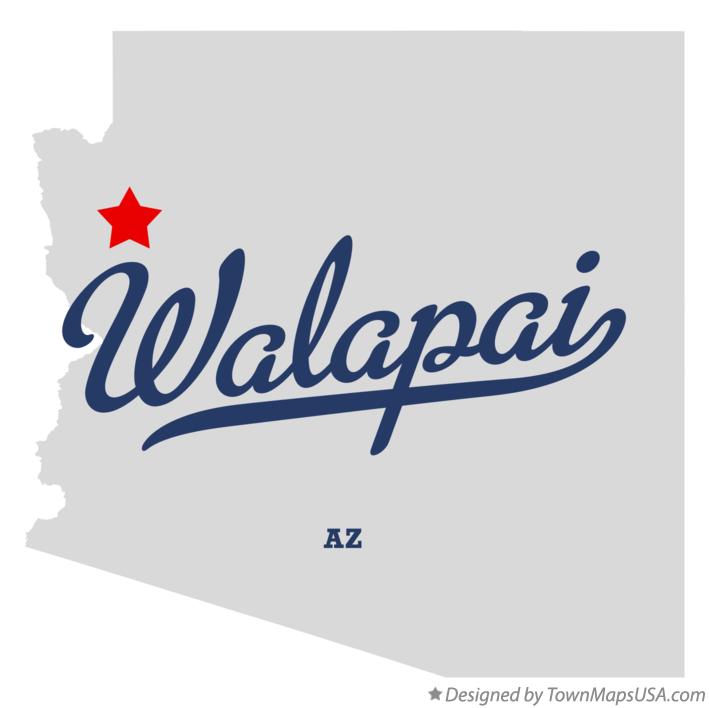 Map of Walapai Arizona AZ