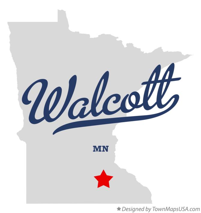 Map of Walcott Minnesota MN