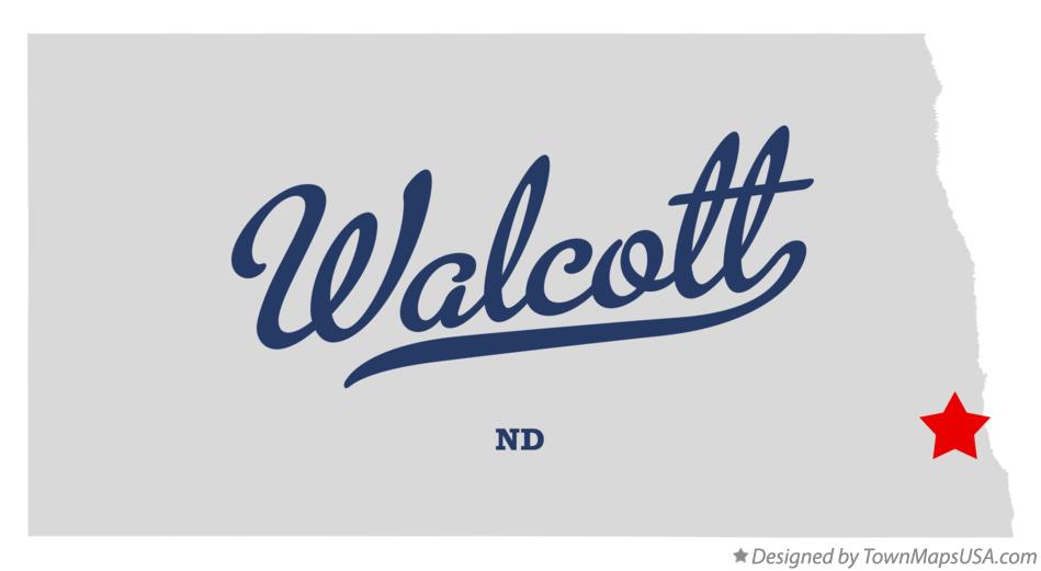 Map of Walcott North Dakota ND