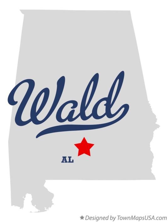 Map of Wald Alabama AL