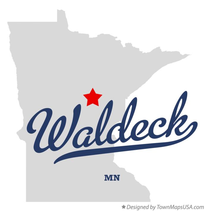 Map of Waldeck Minnesota MN