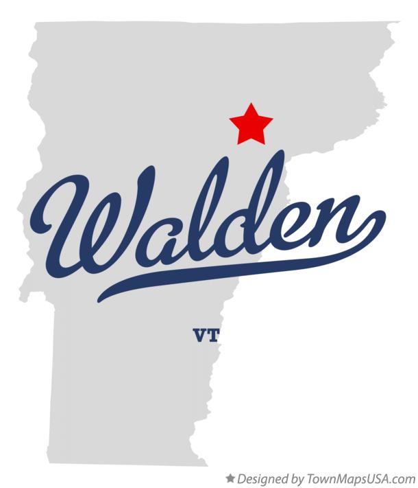 Map of Walden Vermont VT