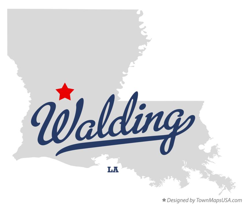 Map of Walding Louisiana LA