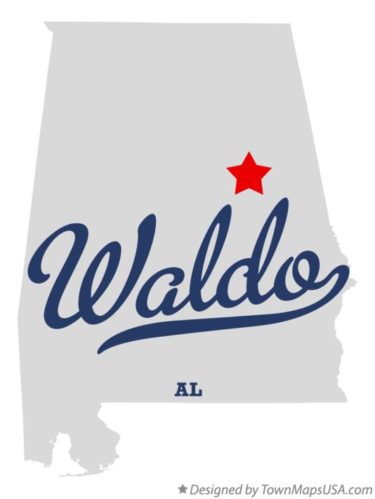 Map of Waldo Alabama AL