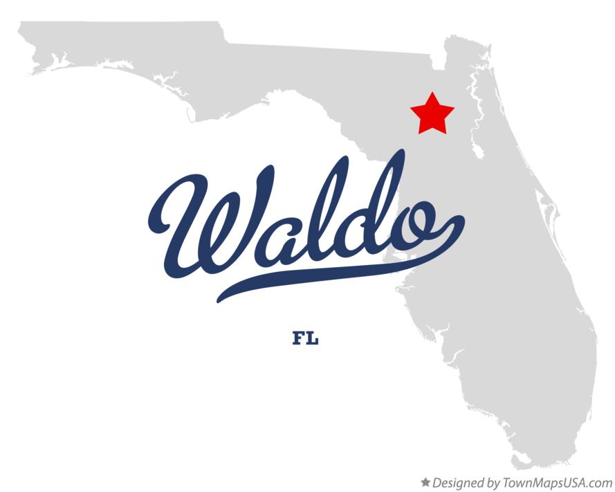 Map of Waldo Florida FL