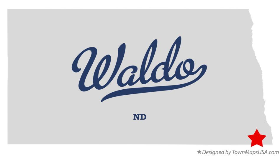 Map of Waldo North Dakota ND