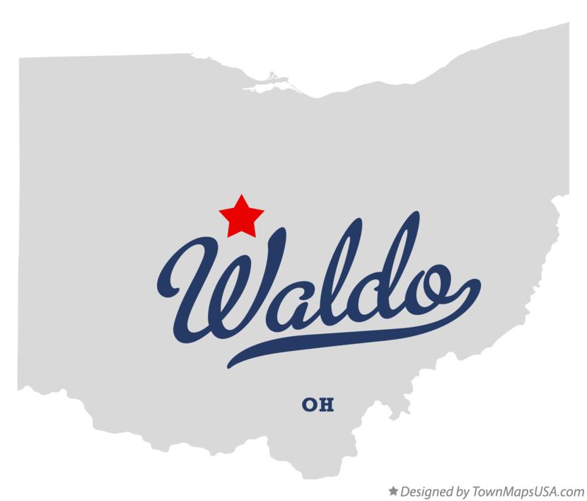 Map of Waldo Ohio OH