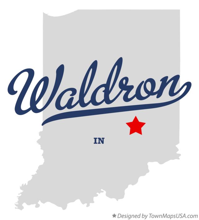 Map of Waldron Indiana IN