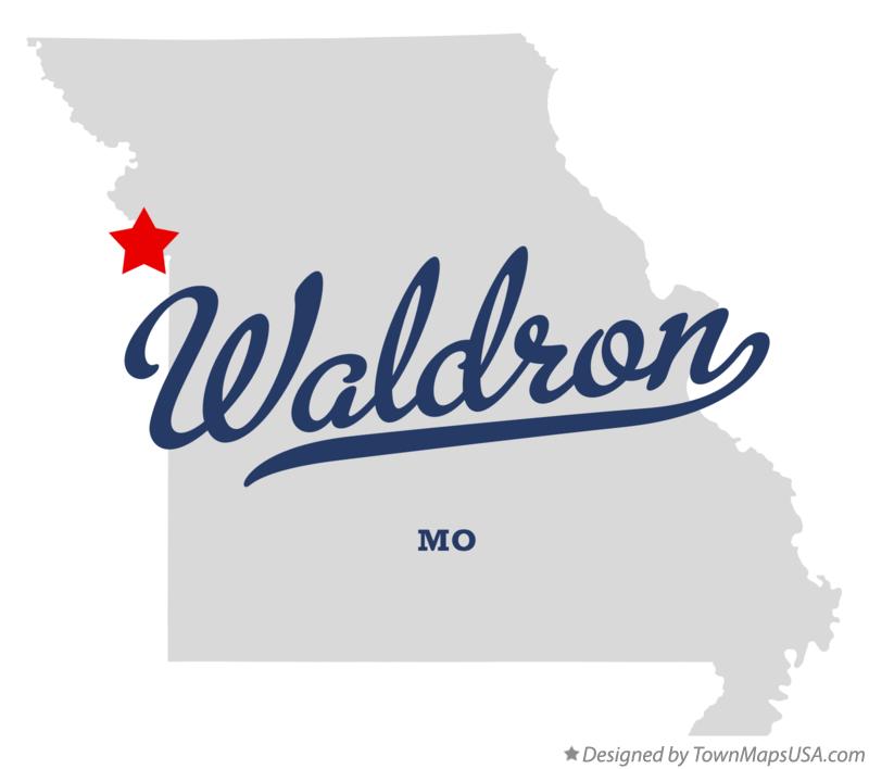 Map of Waldron Missouri MO