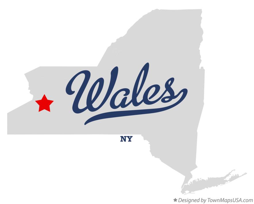 Map of Wales New York NY