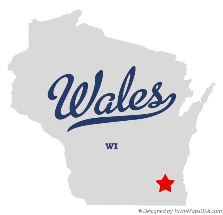 Map of Wales Wisconsin WI