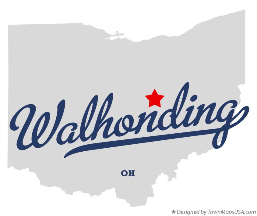 Map of Walhonding Ohio OH