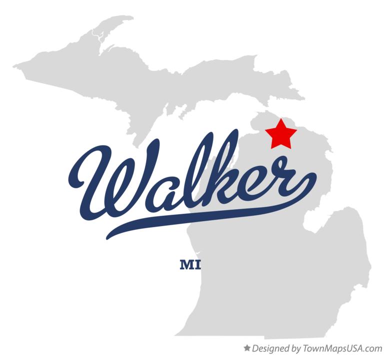 Map of Walker Michigan MI