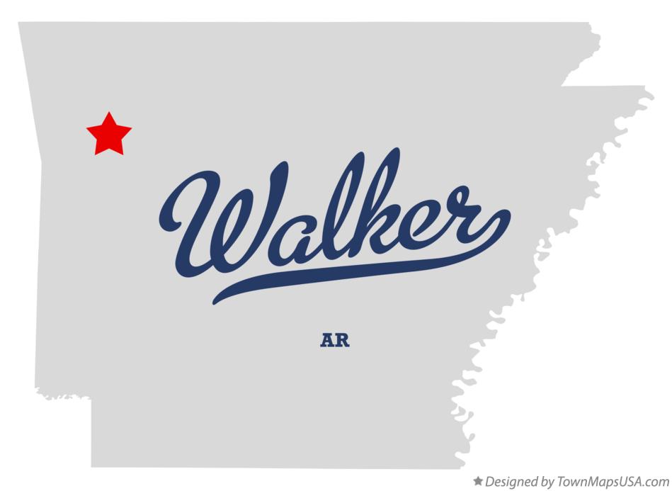 Map of Walker Arkansas AR