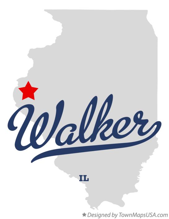 Map of Walker Illinois IL