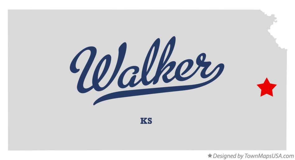 Map of Walker Kansas KS