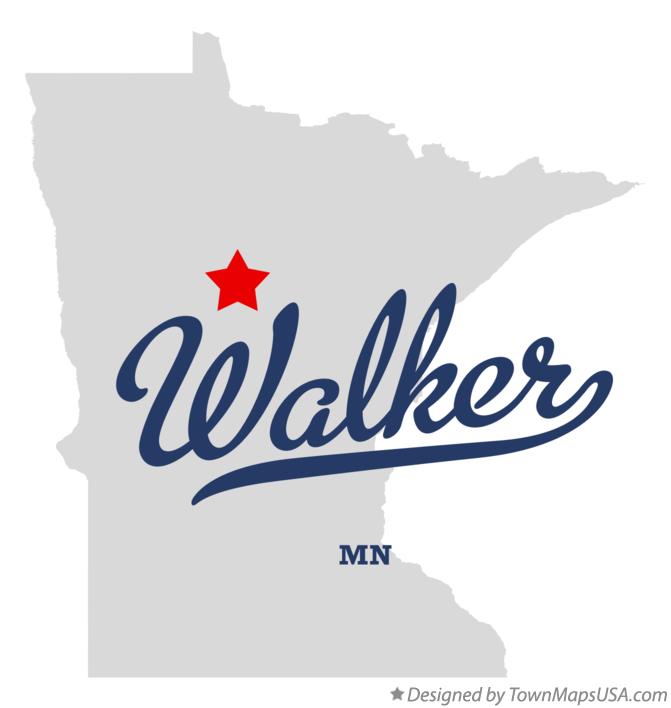 Map of Walker Minnesota MN