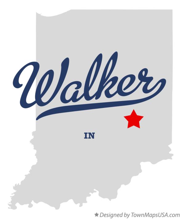 Map of Walker Indiana IN