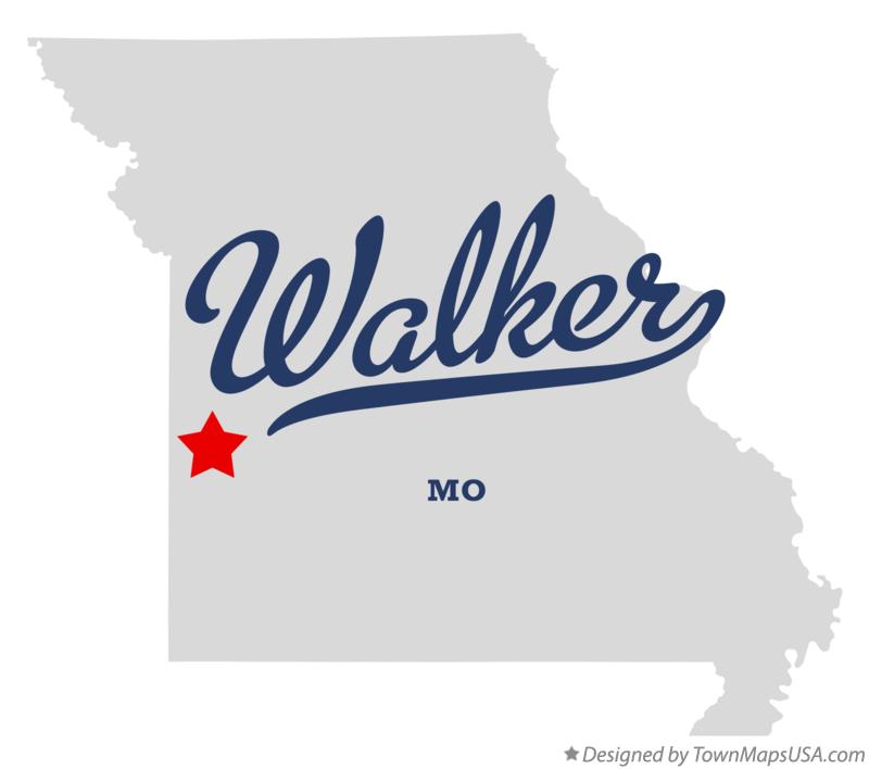 Map of Walker Missouri MO