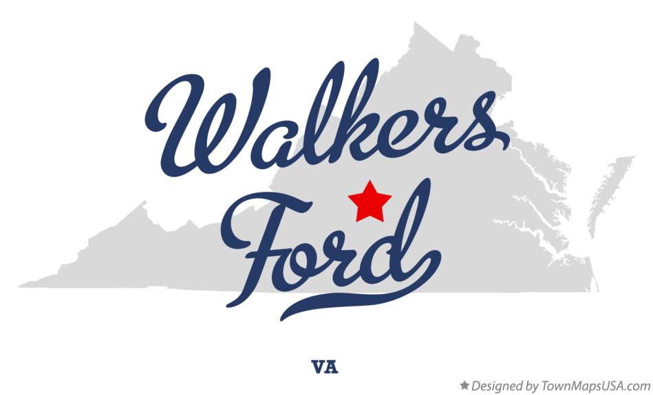 Map of Walkers Ford Virginia VA