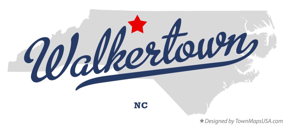 Map of Walkertown North Carolina NC