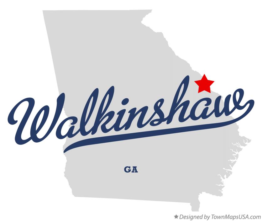 Map of Walkinshaw Georgia GA