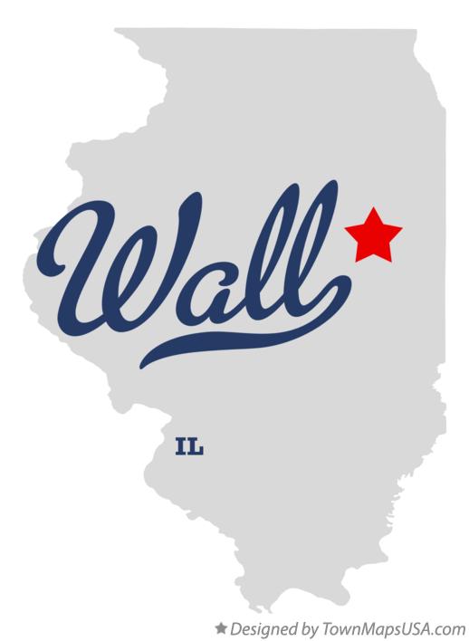 Map of Wall Illinois IL