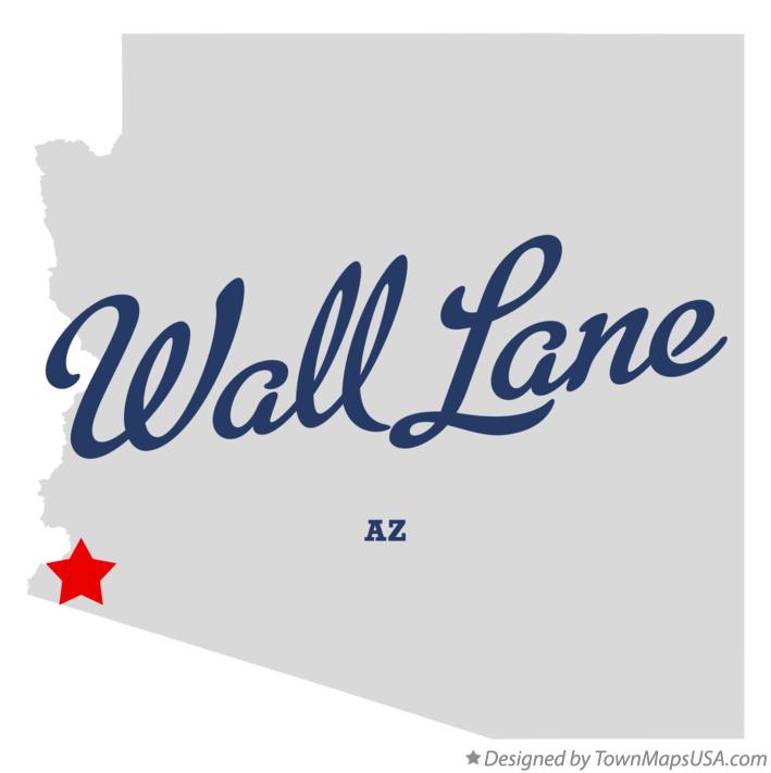 Map of Wall Lane Arizona AZ