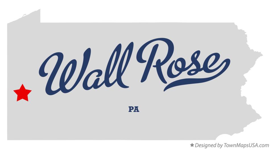 Map of Wall Rose Pennsylvania PA