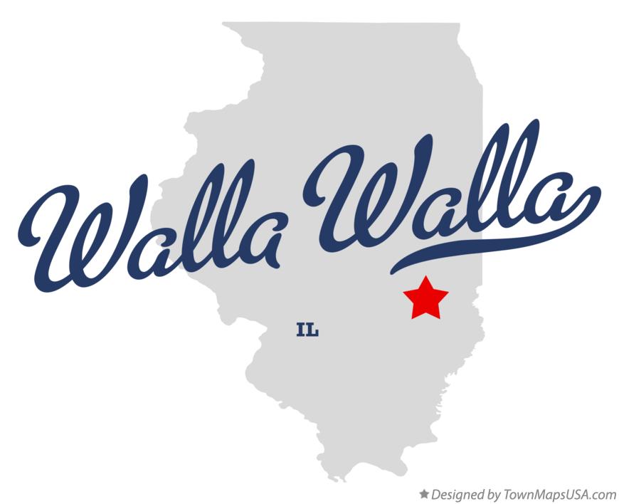 Map of Walla Walla Illinois IL