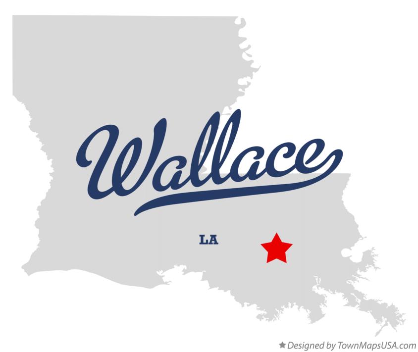 Map of Wallace Louisiana LA