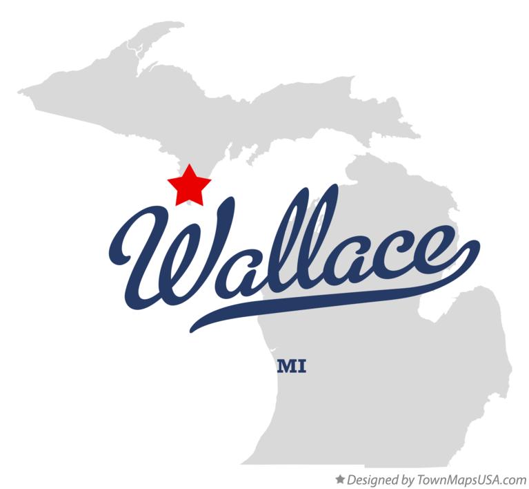 Map of Wallace Michigan MI