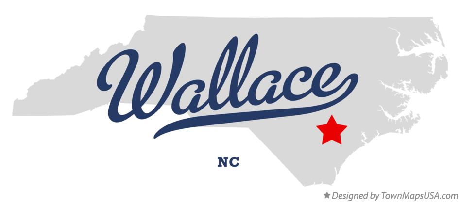 Map of Wallace North Carolina NC