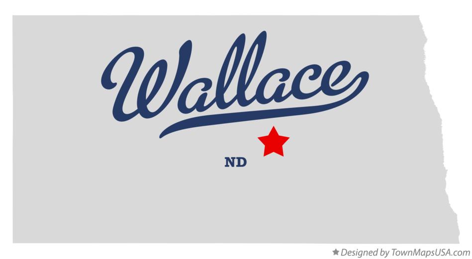 Map of Wallace North Dakota ND