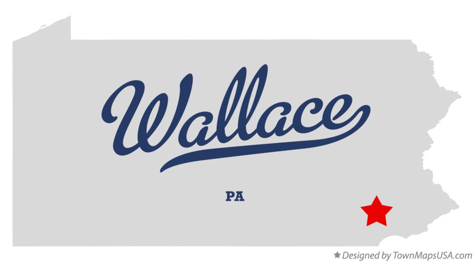 Map of Wallace Pennsylvania PA