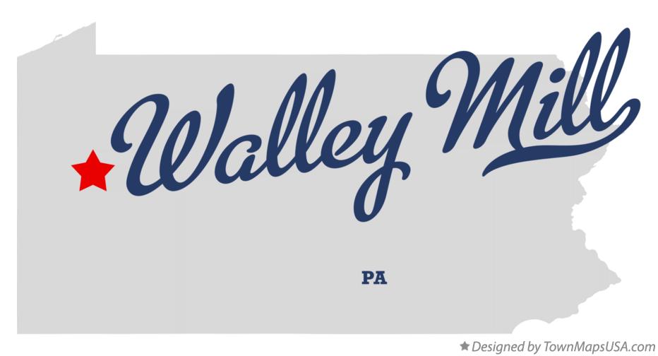 Map of Walley Mill Pennsylvania PA