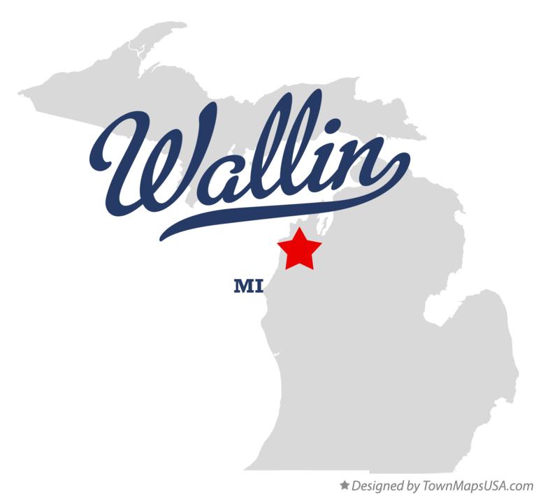 Map of Wallin Michigan MI