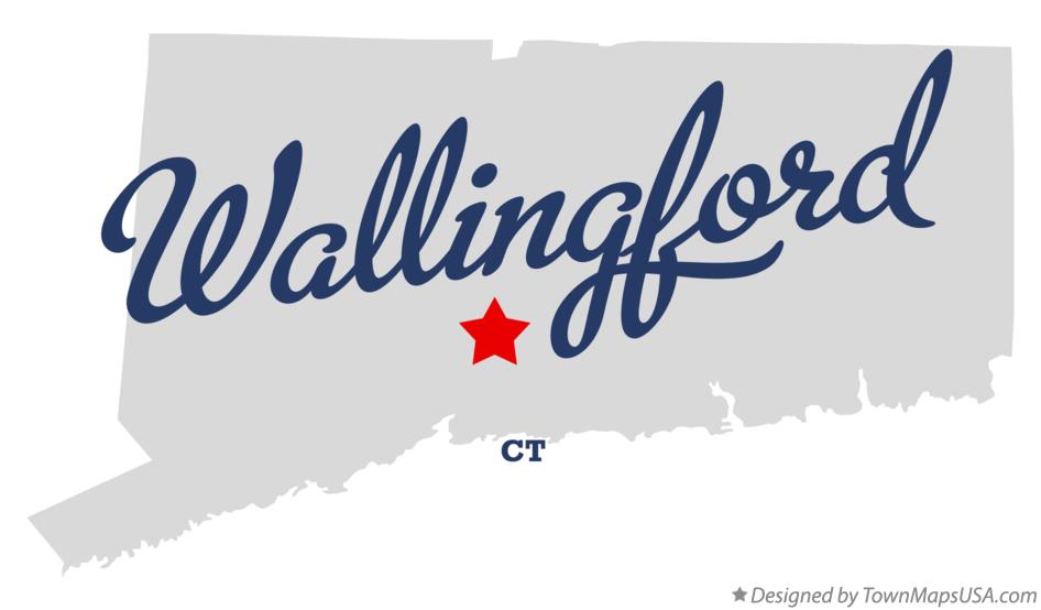 Map of Wallingford Connecticut CT