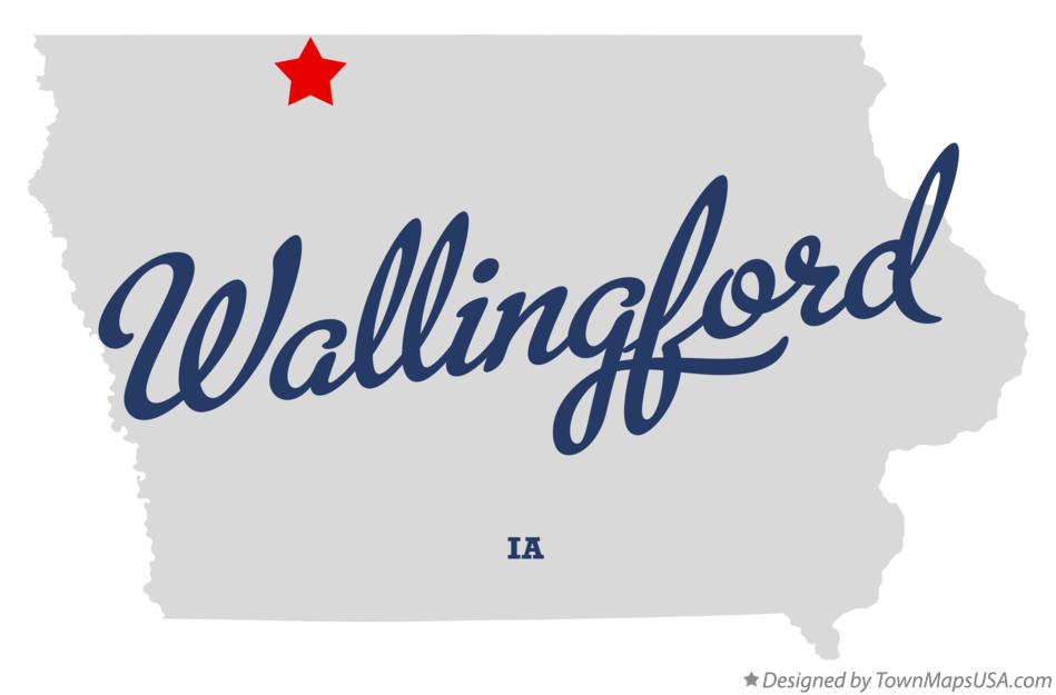 Map of Wallingford Iowa IA