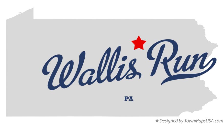 Map of Wallis Run Pennsylvania PA