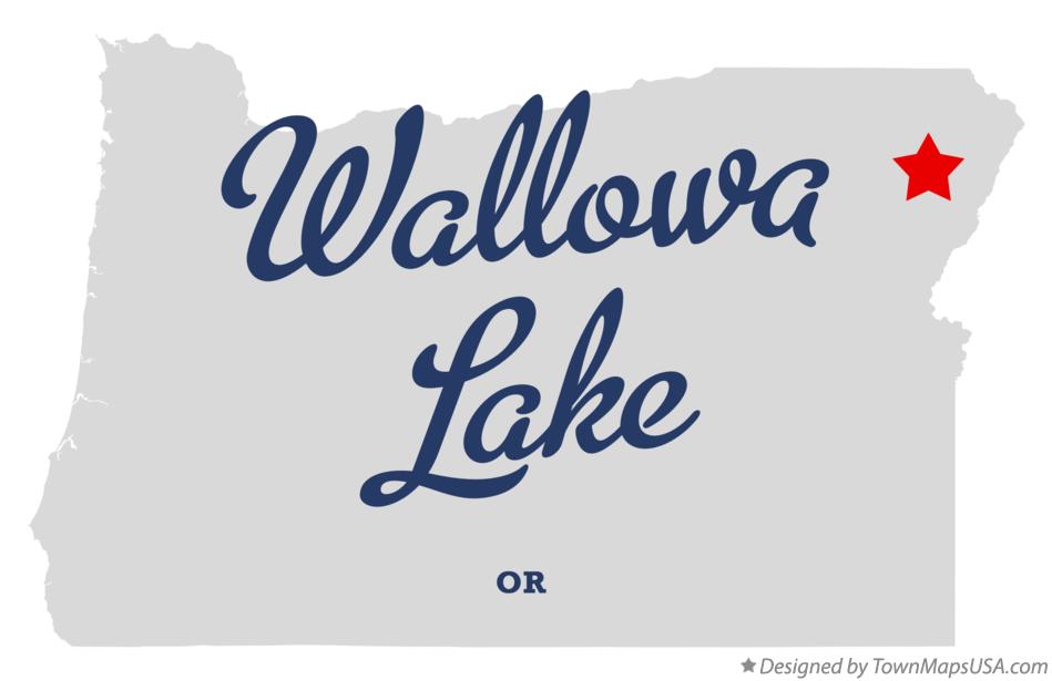 Map of Wallowa Lake Oregon OR