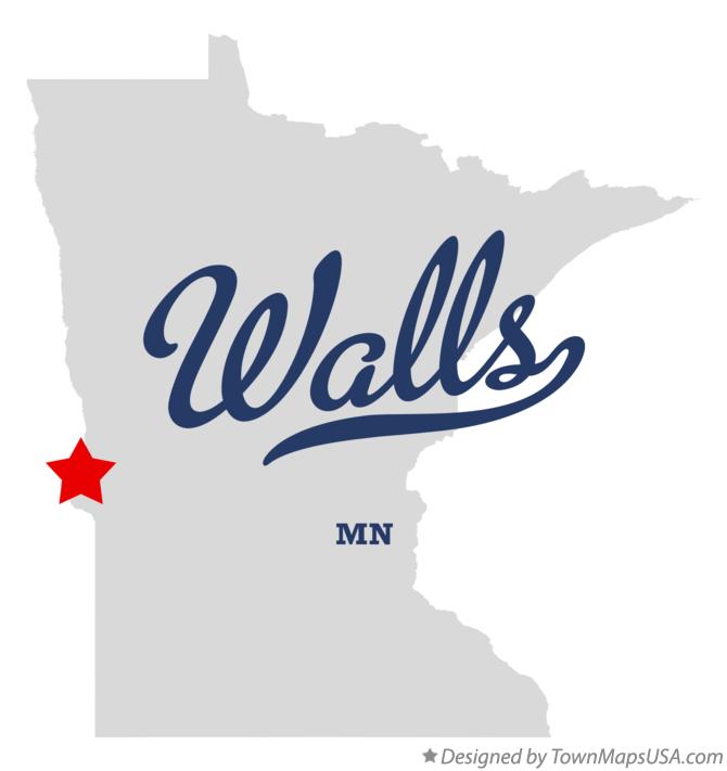 Map of Walls Minnesota MN