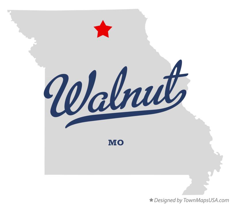 Map of Walnut Missouri MO