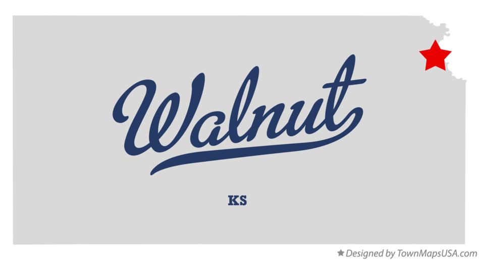 Map of Walnut Kansas KS