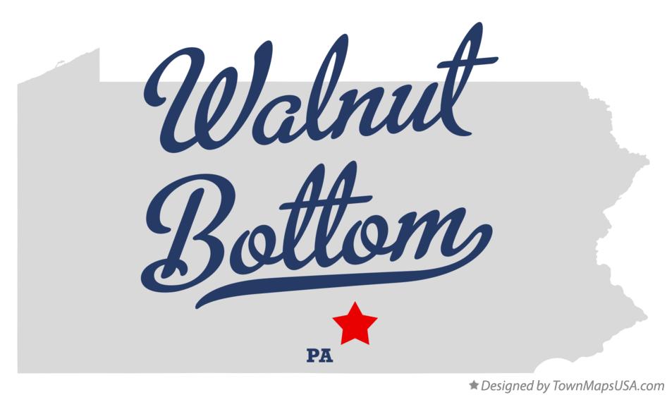 Map of Walnut Bottom Pennsylvania PA