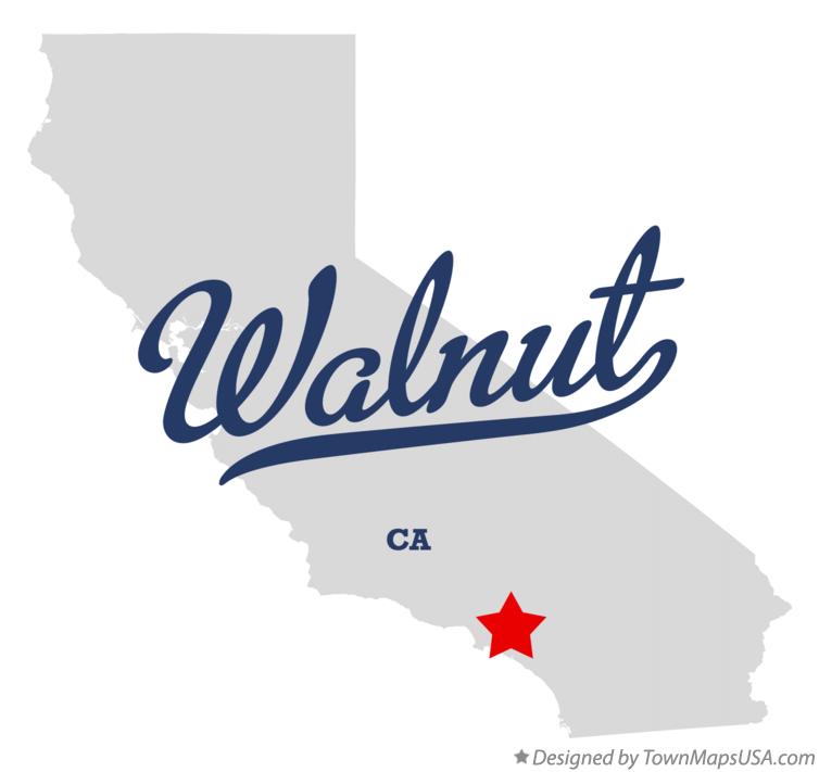 Map of Walnut California CA