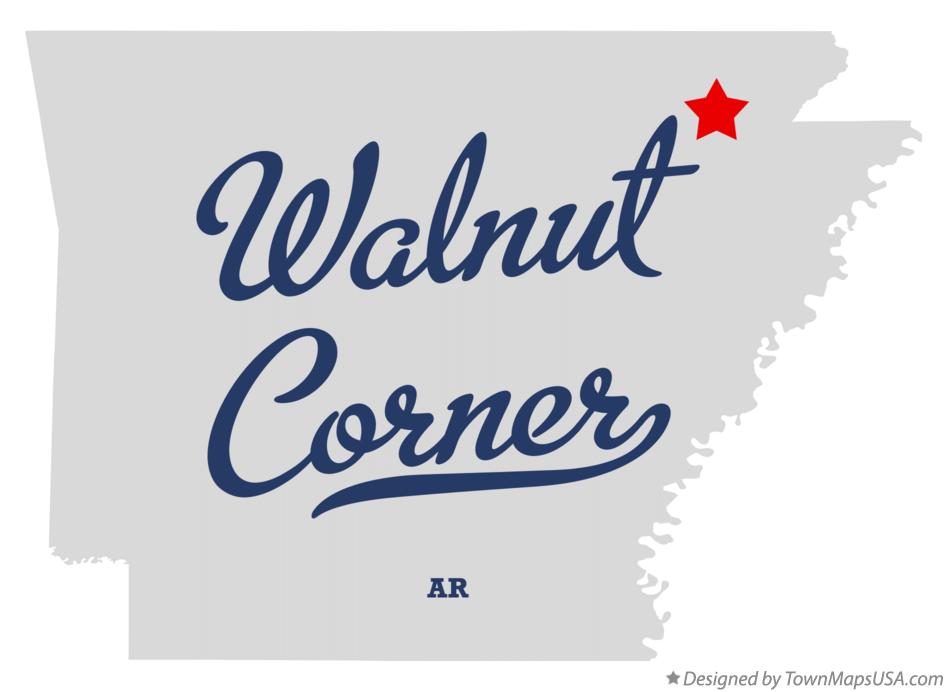 Map of Walnut Corner Arkansas AR