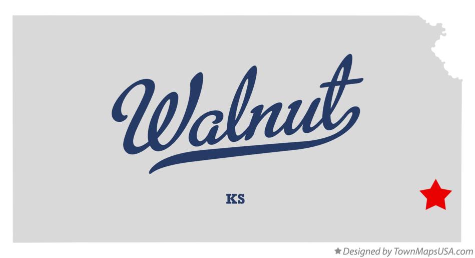Map of Walnut Kansas KS