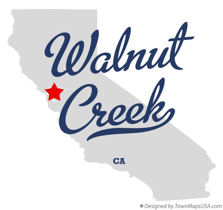 Map of Walnut Creek California CA